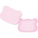Miseczka silikonowa z pokrywką miś We Might Be Tiny - Powder Pink