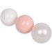 Suchy basen z kulkami Velvet Infantilo - szary/różowe kulki