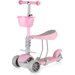 Hulajnoga trójkołowa, jeździk 3w1 Stars - różowy