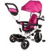 Rowerek trójkołowy 3w1 obracany Stars - różowy