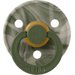 Smoczek uspokajający Round Hevea Colour Tie Diy M Bibs - Green Hunter/Sand