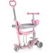 Hulajnoga trójkołowa, jeździk 5w1 Stars - różowa