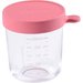 Pojemnik słoiczek szklany z hermetycznym zamknięciem 250 ml Beaba - dark pink