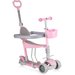 Hulajnoga trójkołowa, jeździk 5w1 Stars - różowa