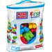 Niebieska torba z klockami 60 el. First Builders Mega Bloks