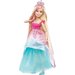 Barbie Tęczowa księżniczka długowłosa 43cm Mattel - blondynka
