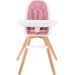 Krzesełko do karmienia Tixi Kinderkraft - pink