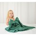 Bambusowy koc tkany 80x100 Lullalove - Bottle Green