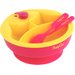 Miseczka z podgrzewanym dnem i przyssawką BabyOno - różowo-żółta