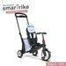 Rowerek trójkołowy składany Folding Trike 500 7w1 Smart Trike - czarny/różowy