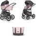 Wózek dziecięcy 2w1 z funkcją bujania Basic Pastel Riko - Pink