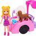 Lalka Polly Pocket + pojazd Mattel - mobilny salonik dla zwierzaków