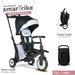 Rowerek trójkołowy składany Folding Trike 500 7w1 Smart Trike - czarny/różowy