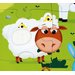 Puzzle sensoryczne 20 elementów Janod - farma